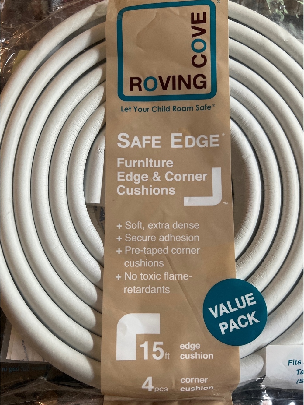 Roving Cove Safe Edge Furniture Edge & Corner Cushions - 15 ft Edge Cushion, 4 P